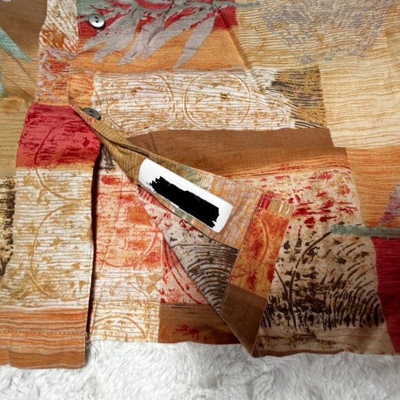 Tori Richard Cotton Lawn Men's Button Up Short Sleeve Leaf Hawaiian Shirt Large - Picture 7 of 8